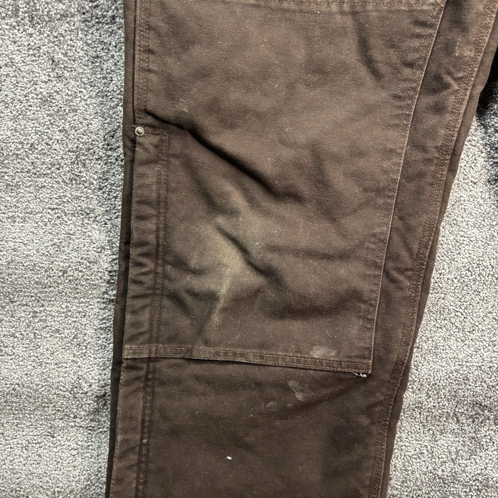 Vintage‎ Carhartt Bib Overalls Mens 40x32 Brown Canvas Quilted Insulated R27 DKB - Picture 6 of 14